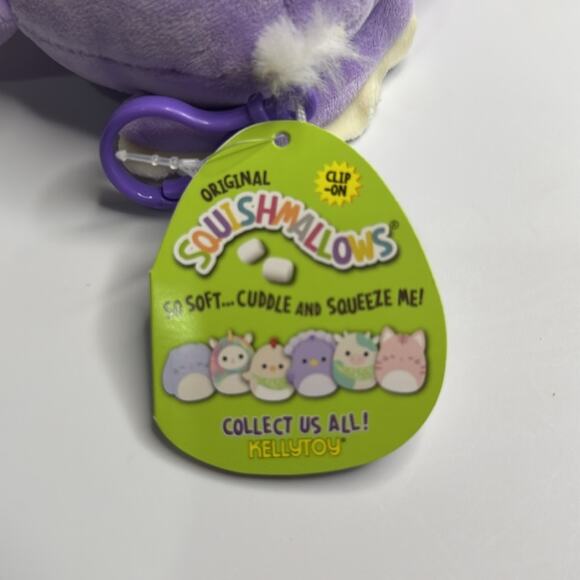 NWT 3.5” Elina the Peacock Squishmallow Clip - Picture 3 of 3